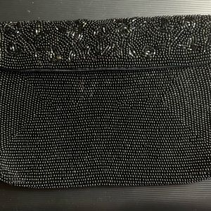 Beaded dress clutch handbag